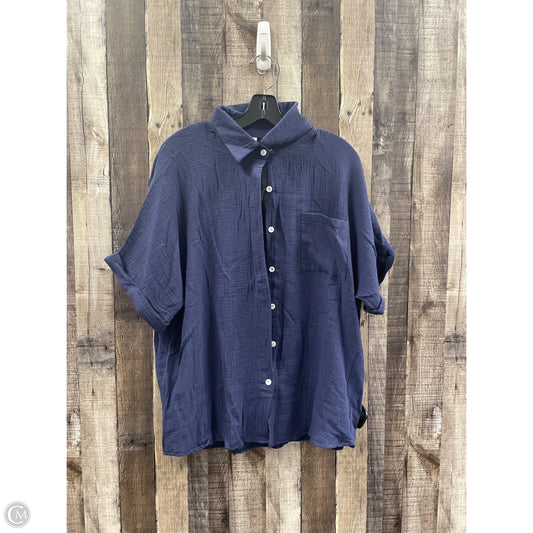Top Short Sleeve By Cmf In Navy, Size: Xl