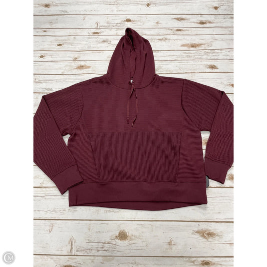 Sweatshirt Hoodie By Dsg Outerwear In Maroon, Size: L