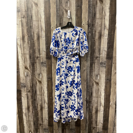 Dress Casual Maxi By Petal & Pup In Blue & White, Size: M