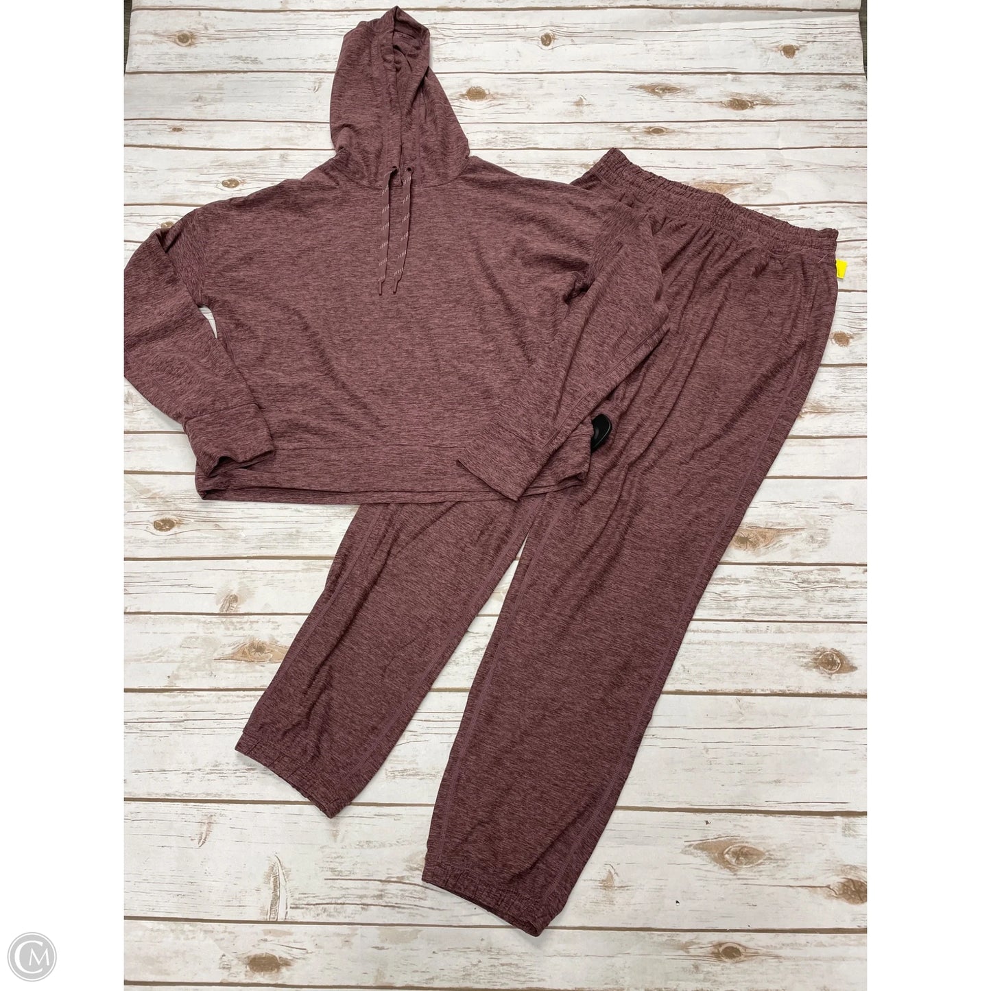 Athletic Pants 2pc By Flx In Maroon, Size: M
