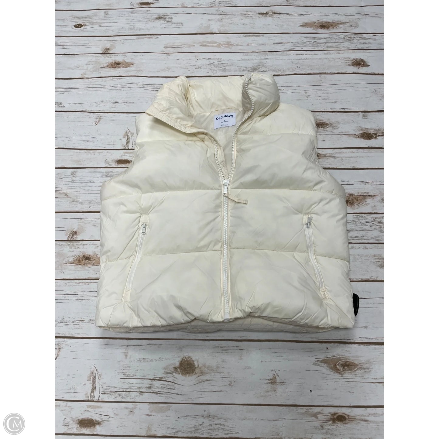 Vest Puffer & Quilted By Old Navy In Cream, Size: M
