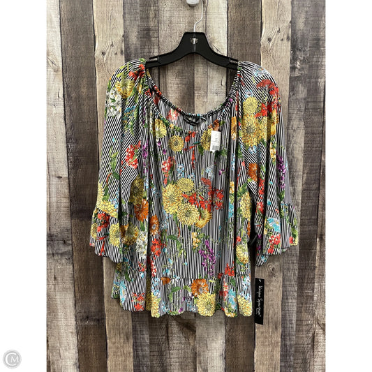 Top Long Sleeve By Unique Spectrum In Multi-colored, Size: Xl
