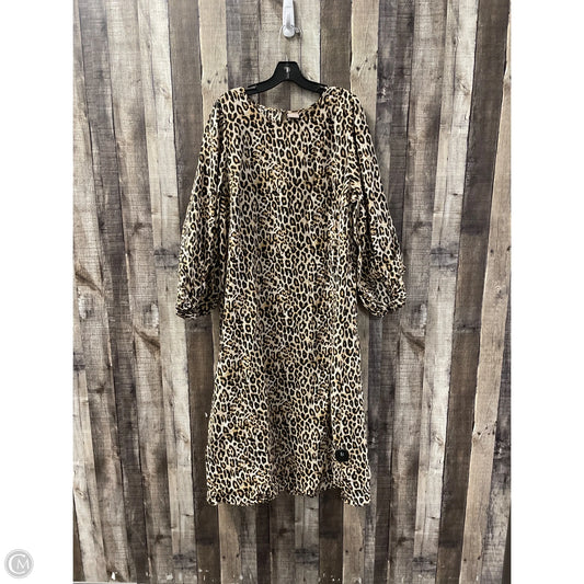 Dress Casual Maxi By H&m In Animal Print, Size: Xl
