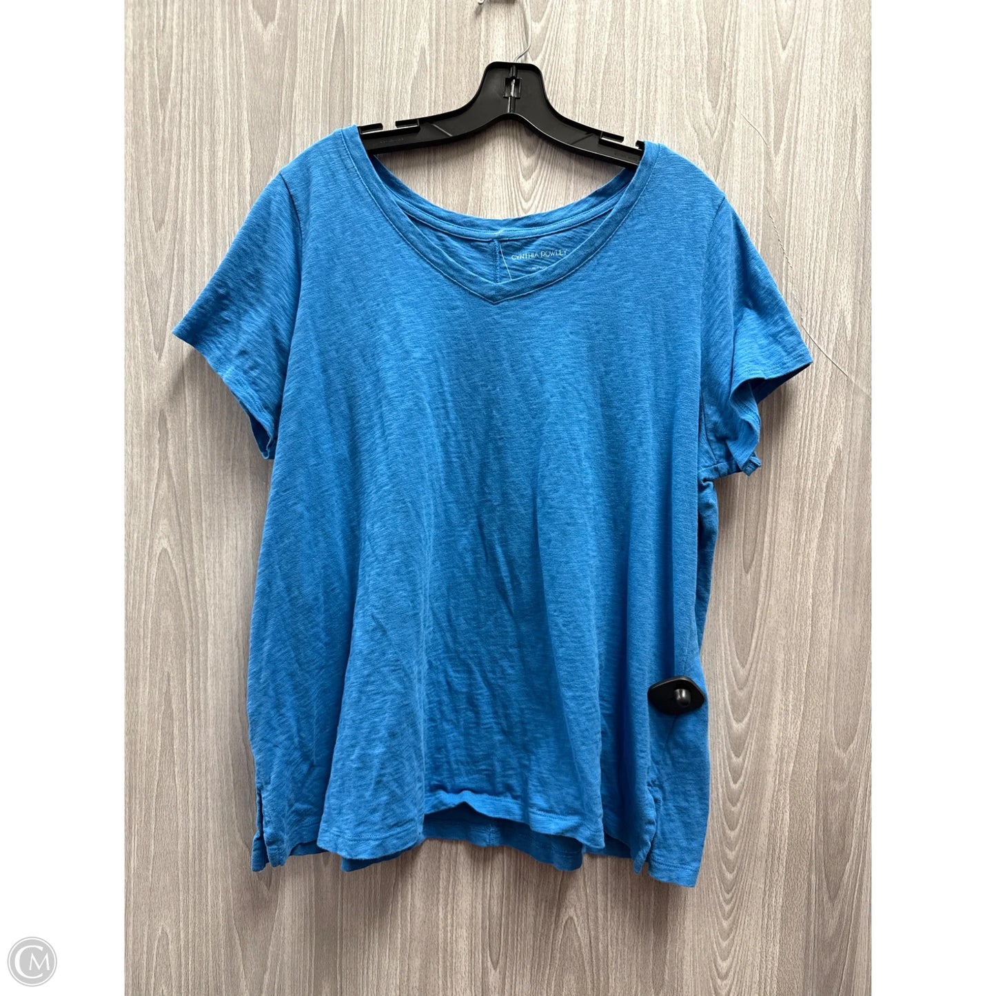 Top Short Sleeve By Cynthia Rowley In Blue, Size: 1x