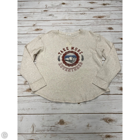 Top Long Sleeve By Maurices In Cream, Size: L