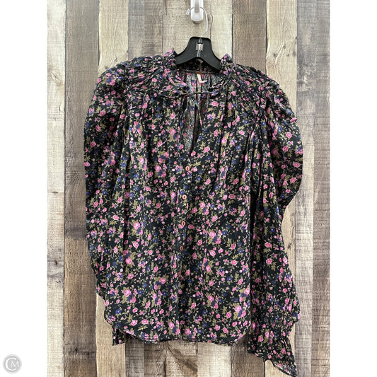 Top Long Sleeve By Free People In Floral Print, Size: S