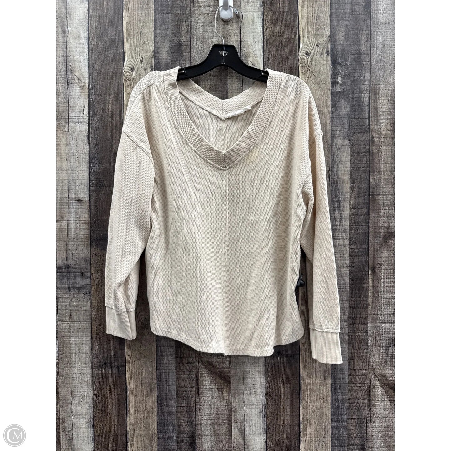 Top Long Sleeve By Hippie Rose In Ivory, Size: M