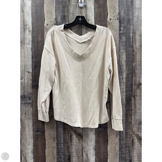 Top Long Sleeve By Hippie Rose In Ivory, Size: M