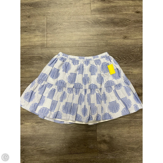 Skirt Mini & Short By Cmf In Blue & White, Size: S