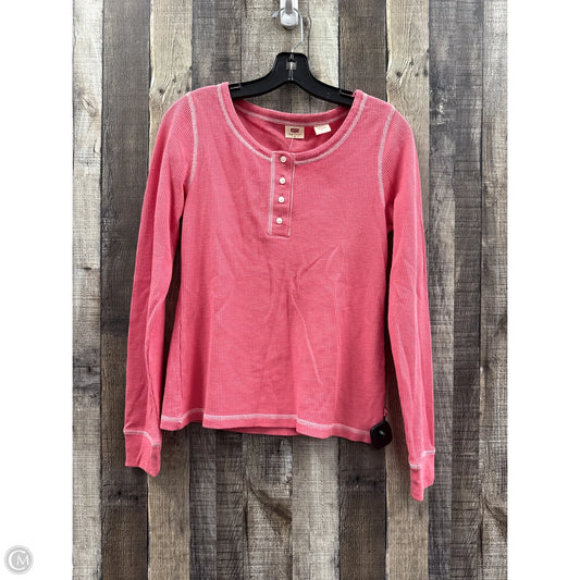 Top Long Sleeve By Levis In Pink, Size: M