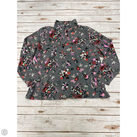 Jacket Fleece By Vera Bradley In Grey, Size: 2x