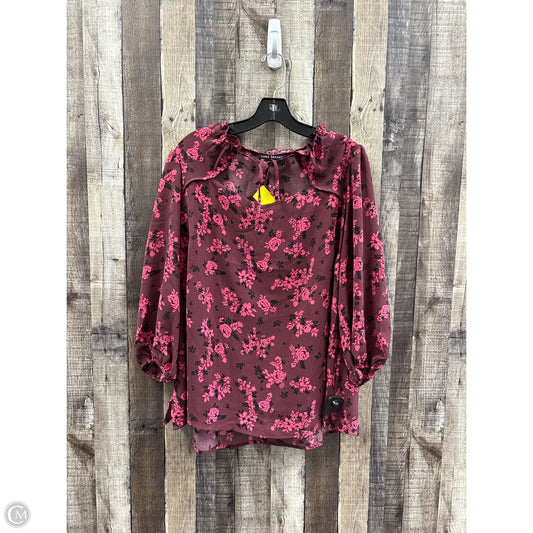 Top Long Sleeve By Lane Bryant In Maroon, Size: Xl
