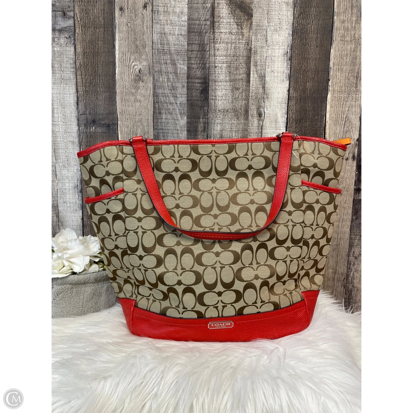 Handbag Designer By Coach, Size: Large