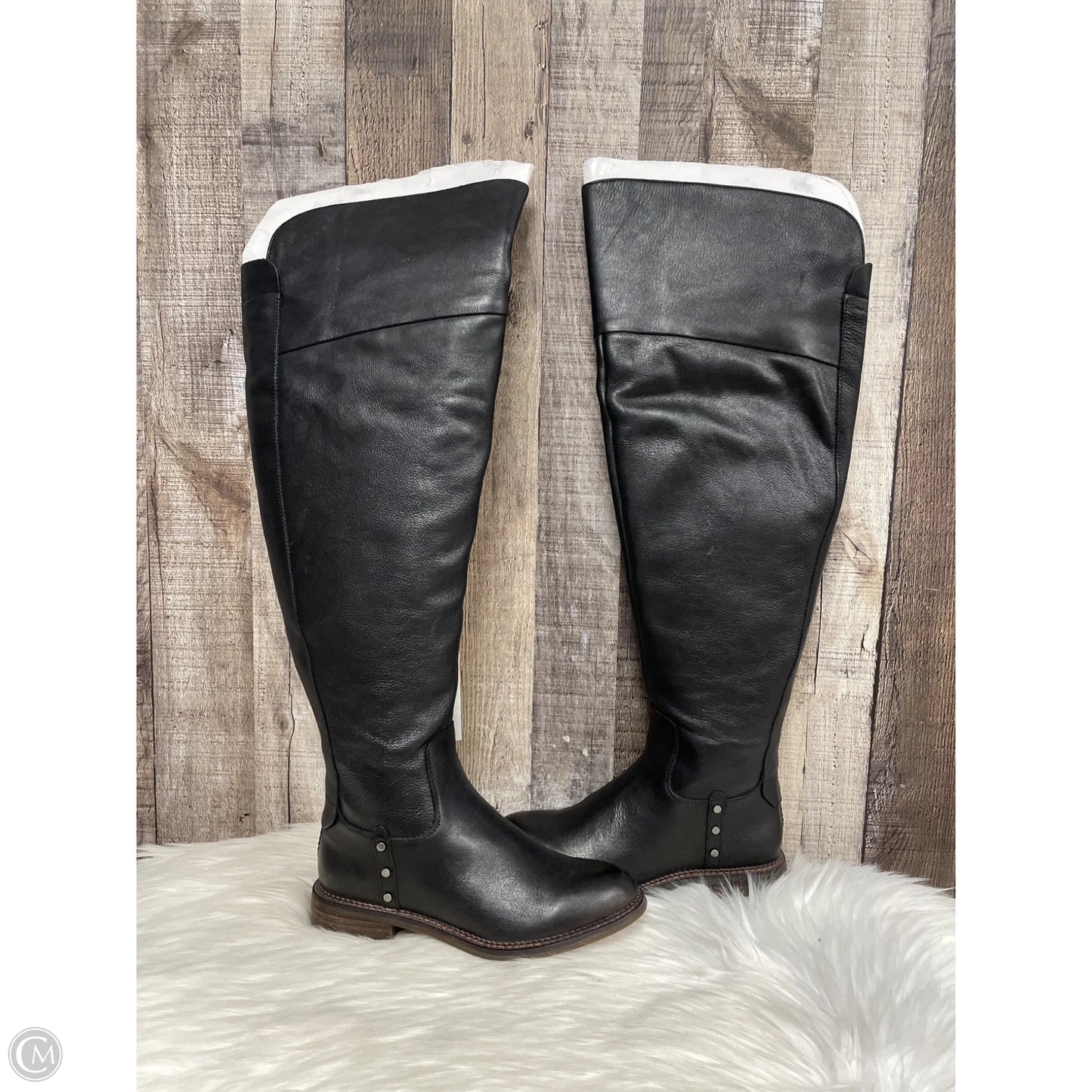 Boots Over-the-knee Flats By Franco Sarto In Black, Size: 5.5