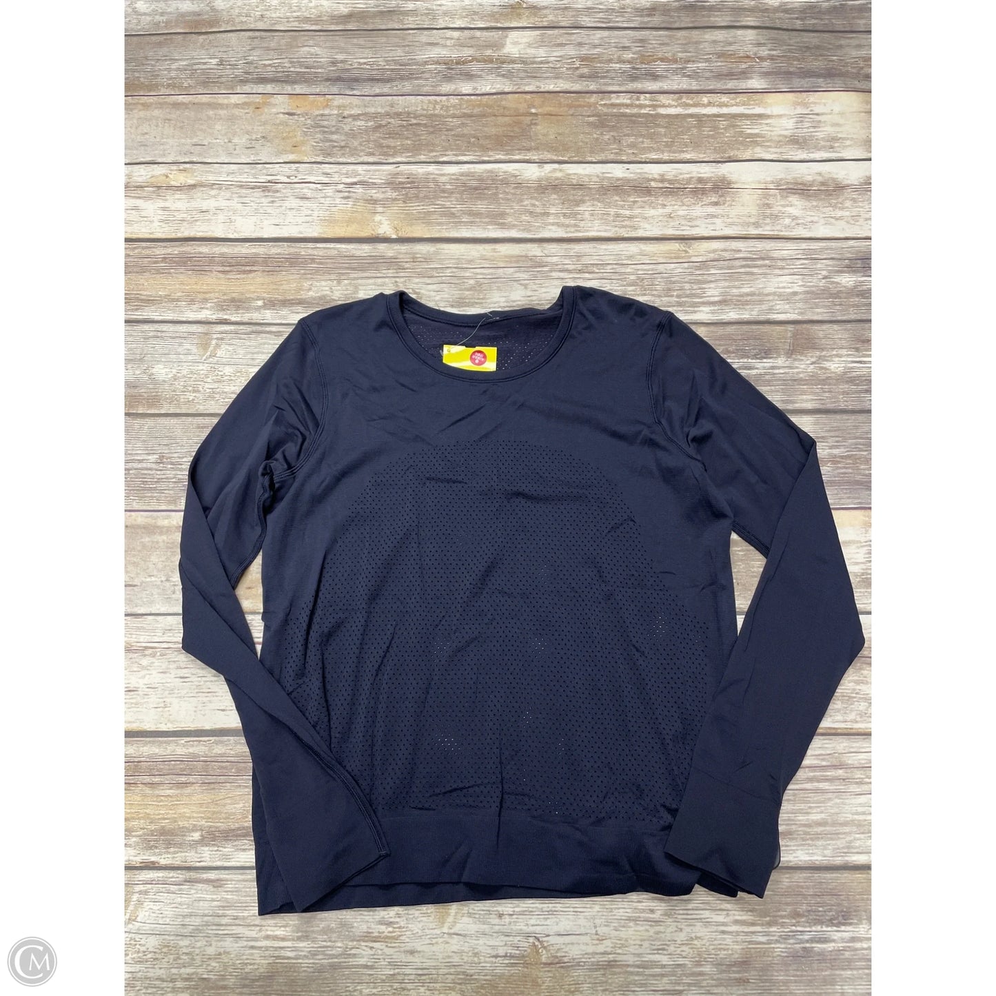 Athletic Top Long Sleeve Crewneck By Lululemon In Navy, Size: L