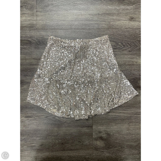 Skirt Mini & Short By Free People In Silver & Tan, Size: Xs
