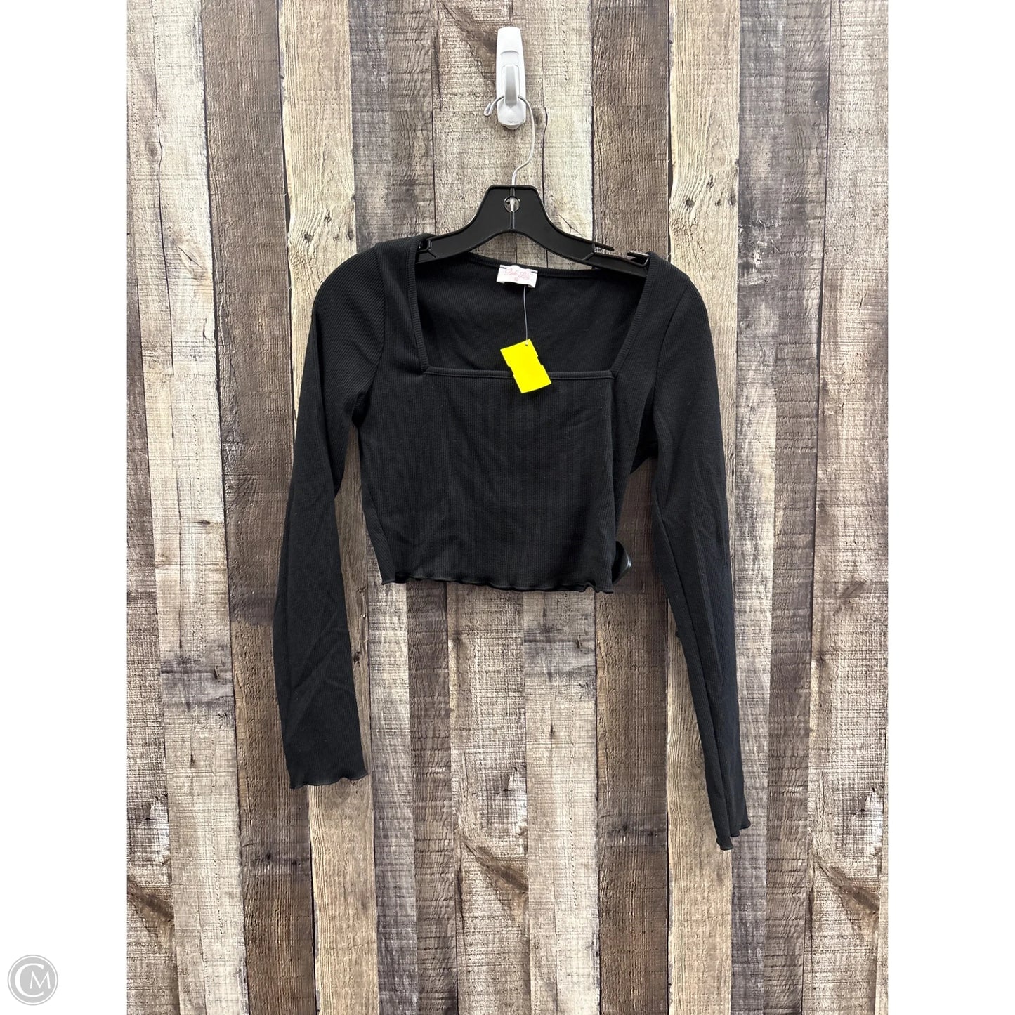 Top Long Sleeve By Pink Lily In Black, Size: M