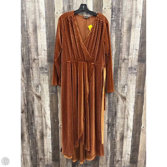 Dress Casual Maxi By Simplee In Bronze, Size: Xl