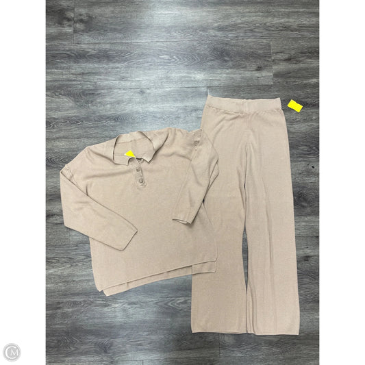 Pants Set 2pc By Cmf In Tan, Size: L