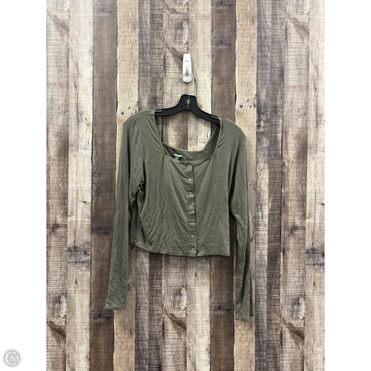 Top Long Sleeve By Wild Fable In Green, Size: M