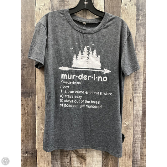 Top Short Sleeve Basic By Cmf In Grey, Size: S