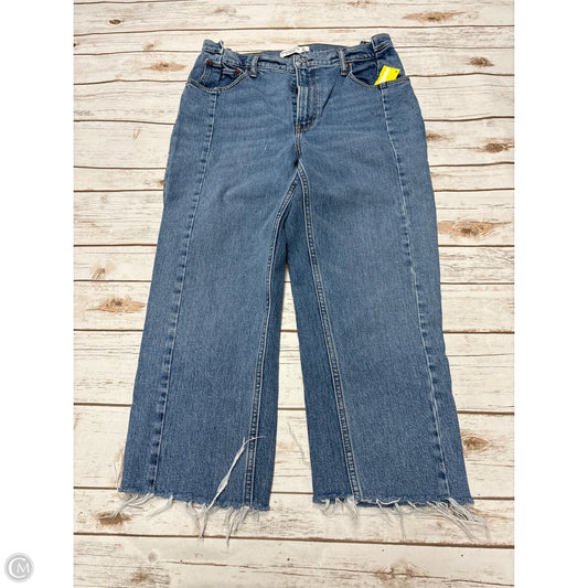 Jeans Straight By Abercrombie And Fitch In Blue Denim, Size: 12