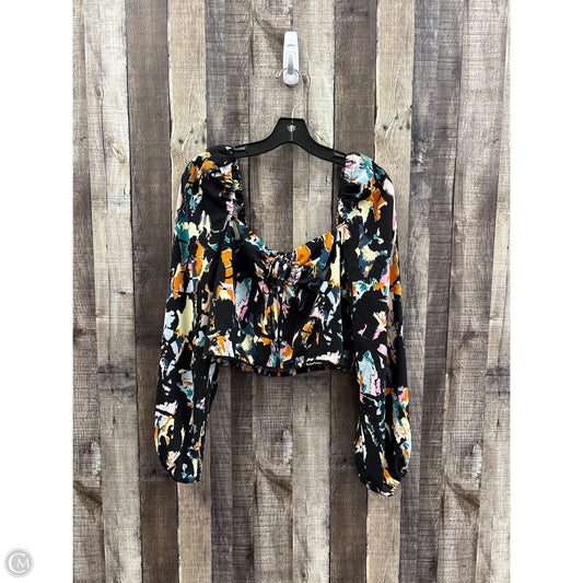 Top Long Sleeve By Open Edit In Multi-colored, Size: M