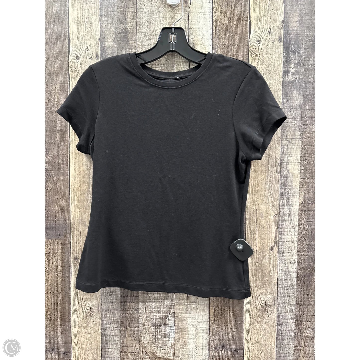 Top Short Sleeve Basic By Adrienne Vittadini In Black, Size: S