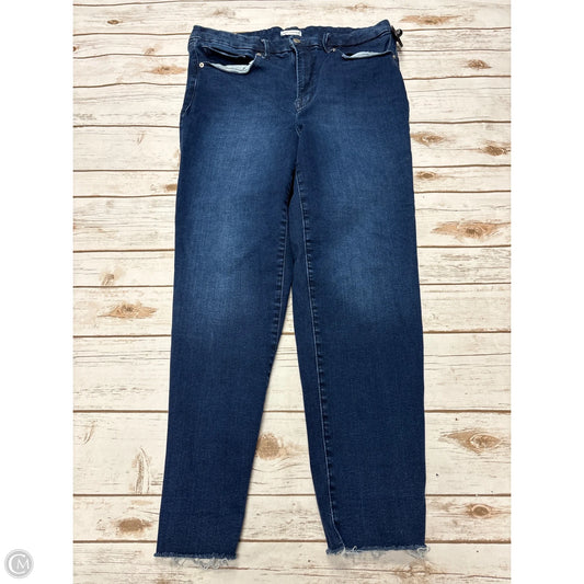 Jeans Straight By Good American In Blue Denim, Size: 14