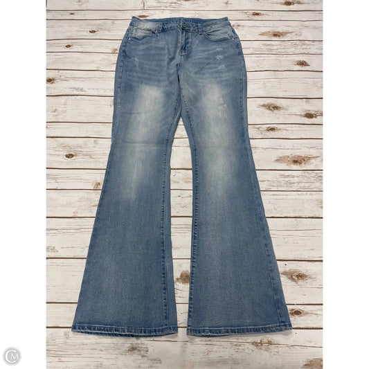 Jeans Flared By Cmf In Blue Denim, Size: 12l