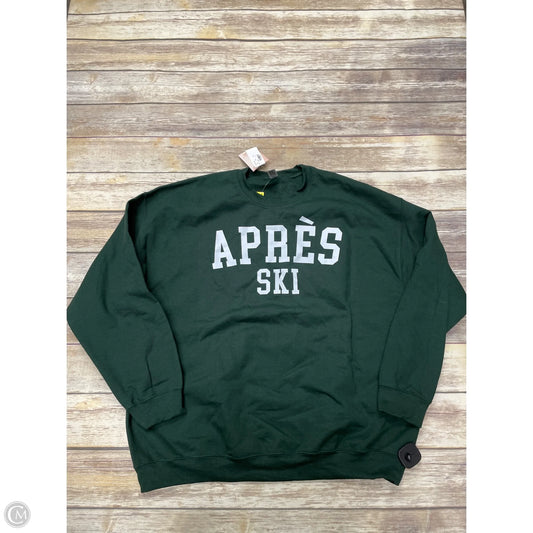 Sweatshirt Crewneck By Gildan In Green, Size: 2x