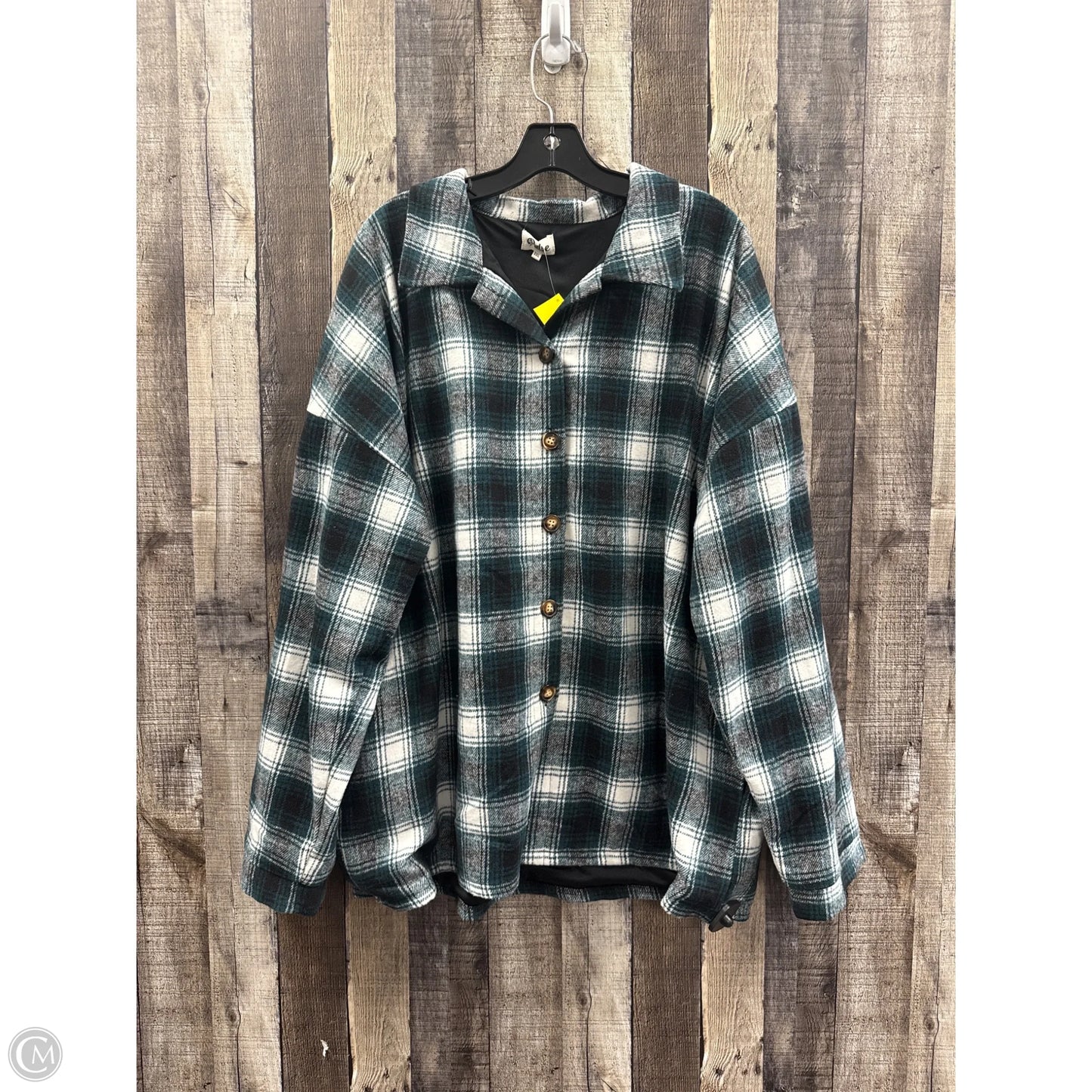 Jacket Shirt By Pulse In Plaid Pattern, Size: 2x