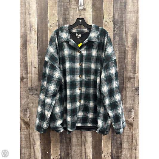 Jacket Shirt By Pulse In Plaid Pattern, Size: 2x