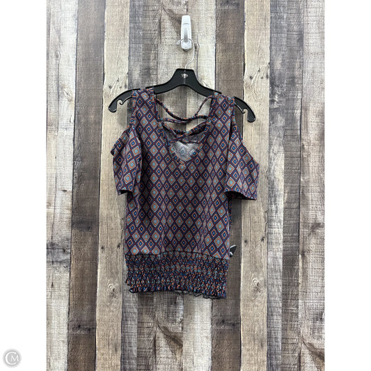 Top Short Sleeve By Cme In Multi-colored, Size: S