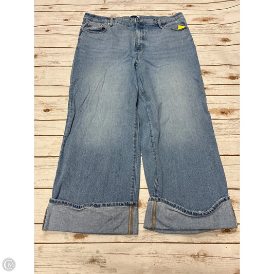 Jeans Wide Leg By Loft In Blue Denim, Size: 18