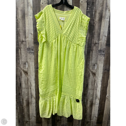 Dress Casual Maxi By Anthropologie In Yellow, Size: 1x