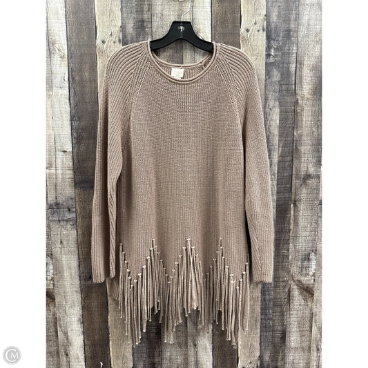 Sweater By Chicos In Brown, Size: L