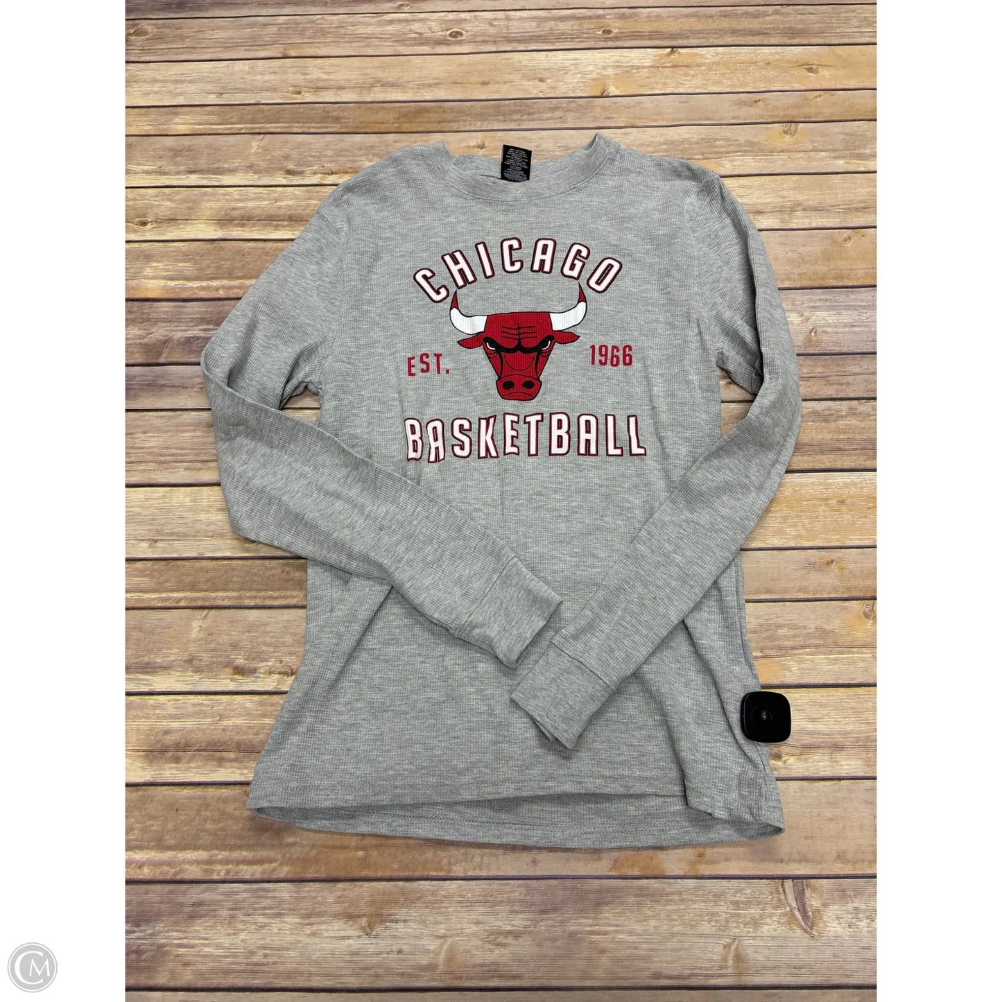 Top Long Sleeve By Cme In Grey, Size: S