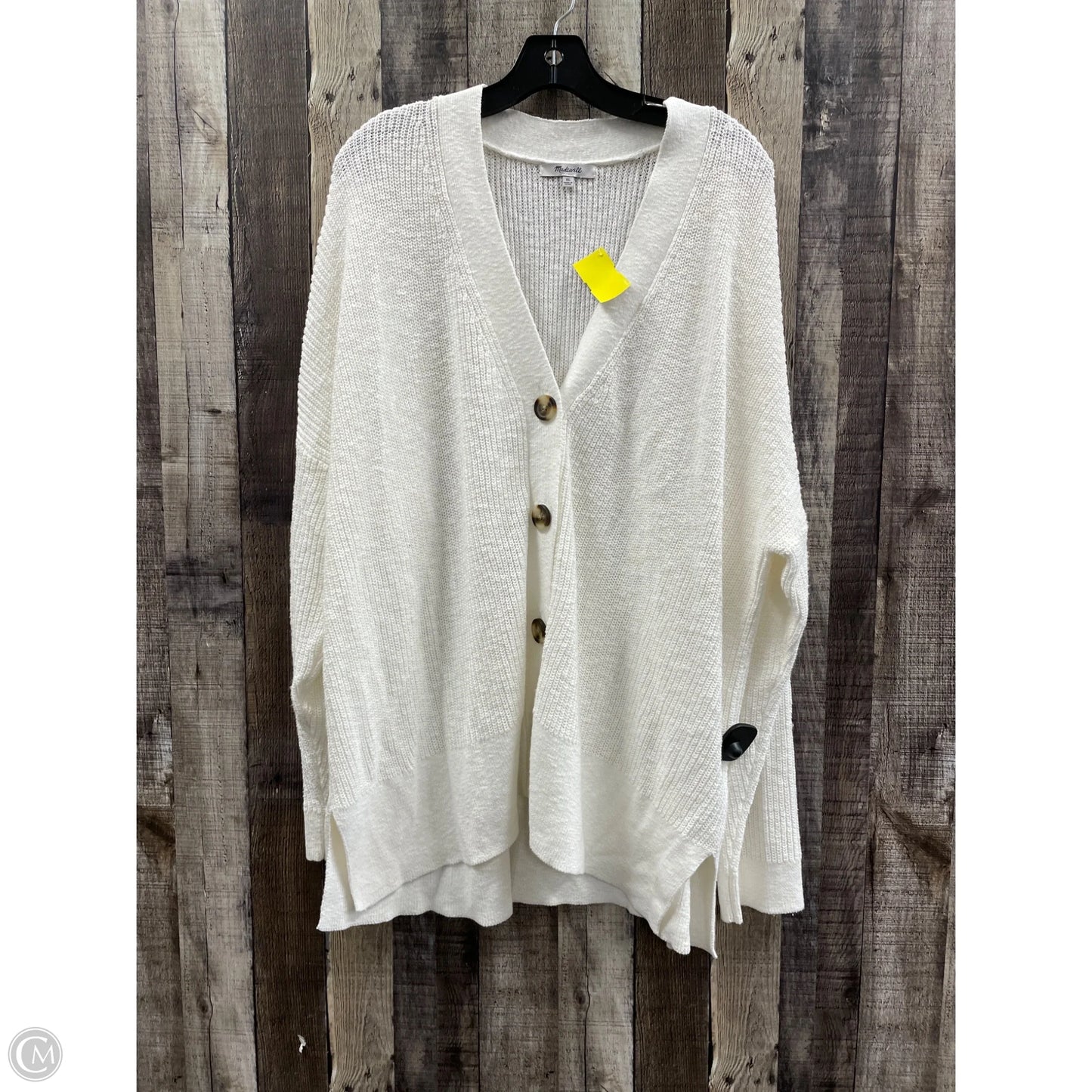 Sweater Cardigan By Madewell In White, Size: Xl