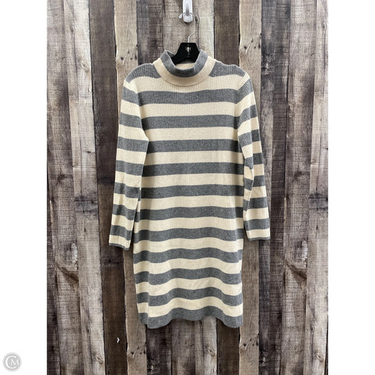 Dress Sweater By J. Crew In Cream & Grey, Size: Lp
