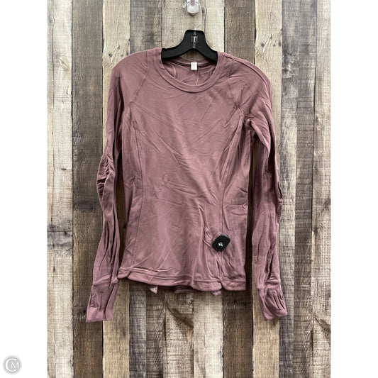 Athletic Top Long Sleeve Crewneck By Lululemon In Purple, Size: 6
