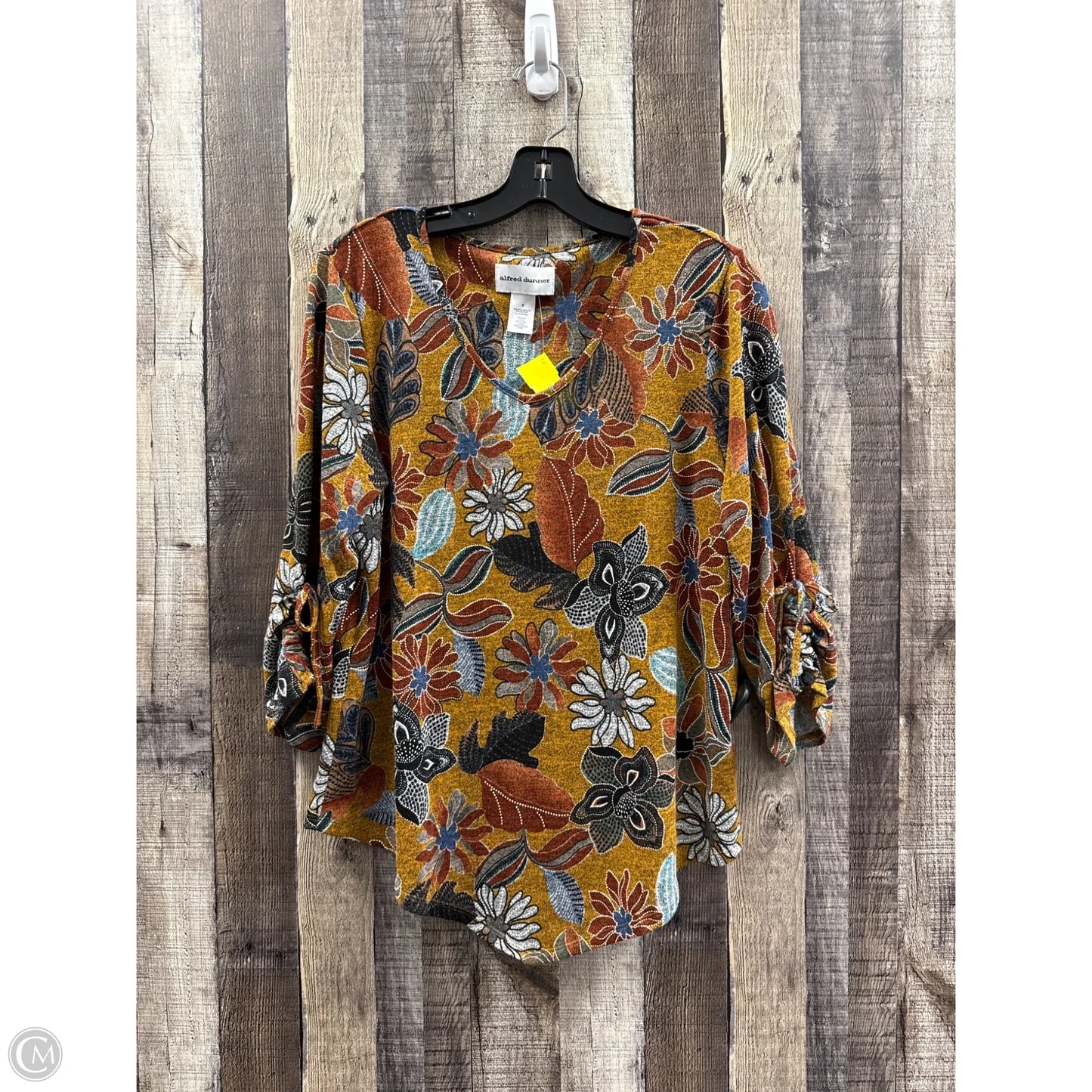 Top 3/4 Sleeve By Alfred Dunner In Multi-colored, Size: S