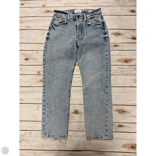 Jeans Straight By Frame In Blue Denim, Size: 4