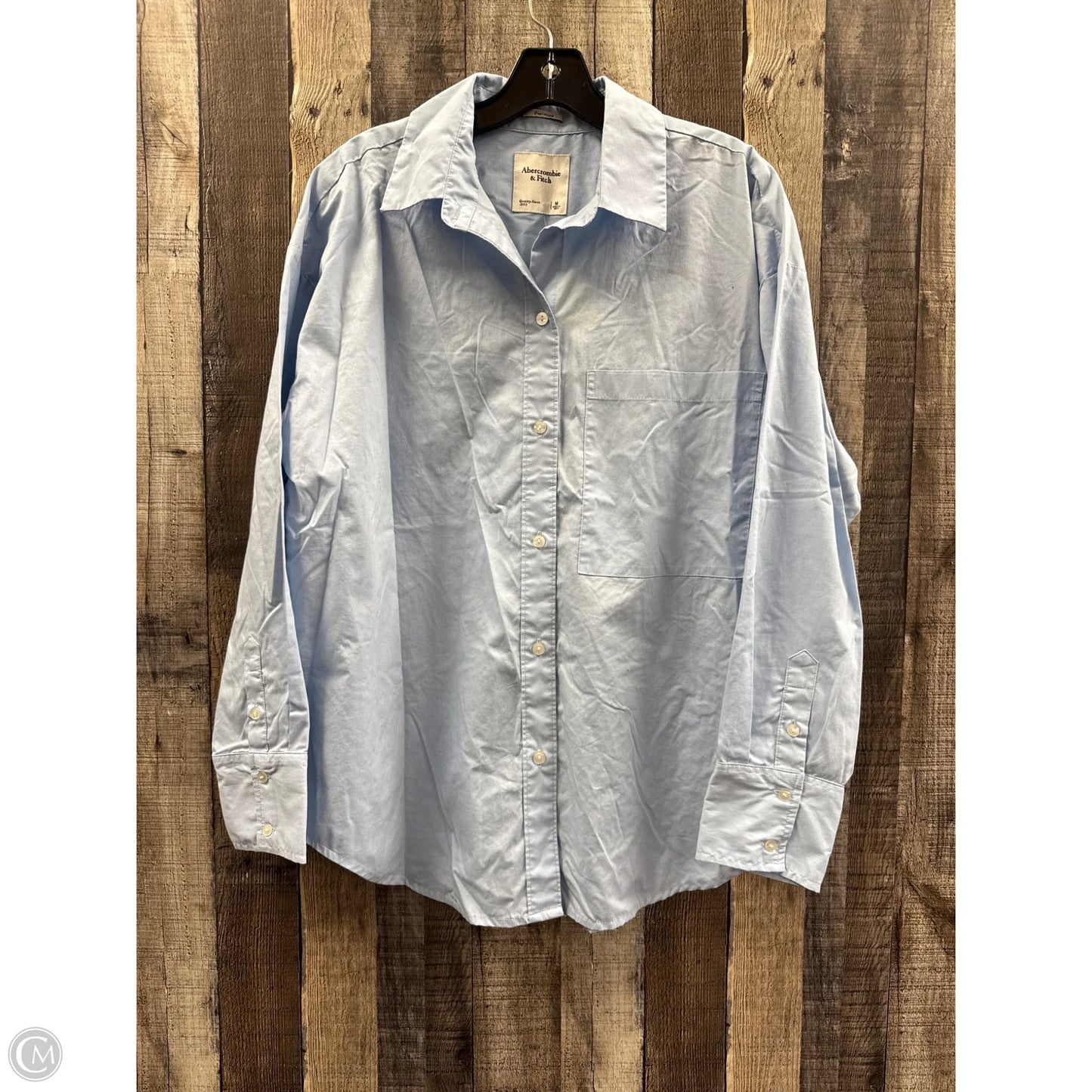 Top Long Sleeve By Abercrombie And Fitch In Blue, Size: M