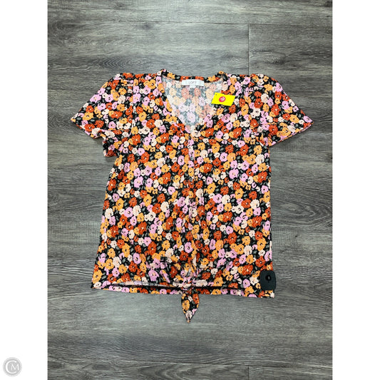 Top Short Sleeve By Loft In Orange, Size: S