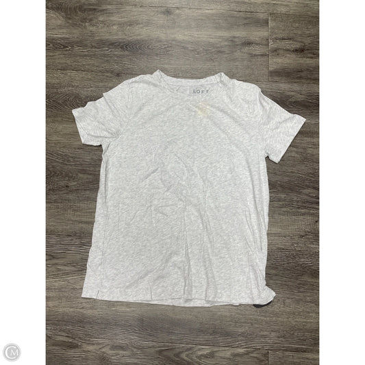 Top Short Sleeve Basic By Loft In Grey, Size: M