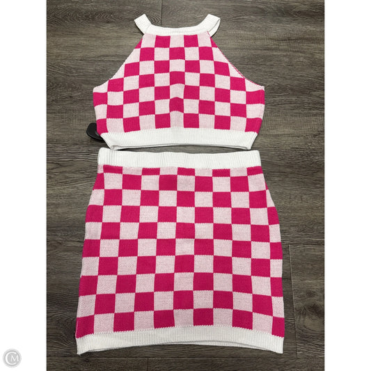 Skirt Set 2pc By Cmf In Checkered Pattern, Size: Xl