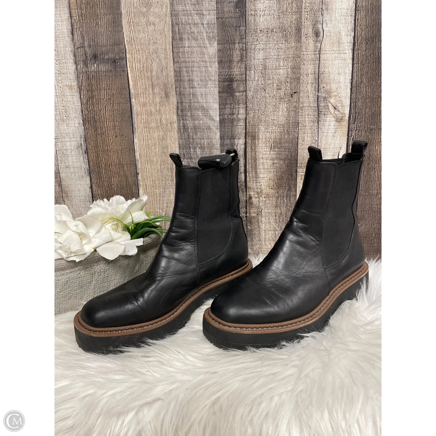 Boots Ankle Flats By Sam Edelman In Black, Size: 6.5