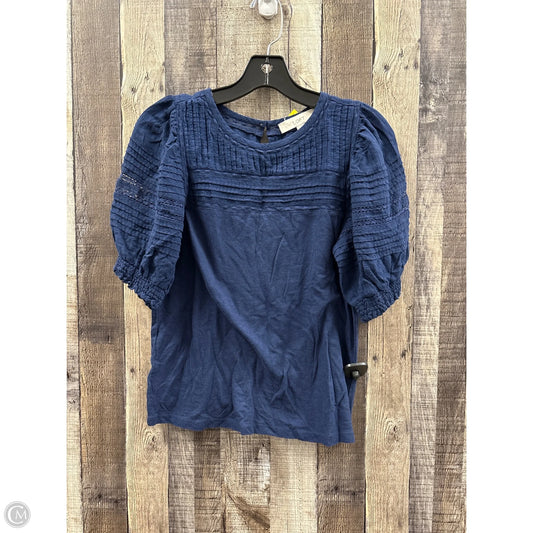 Top Short Sleeve By Loft In Navy