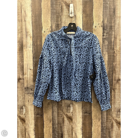 Top 3/4 Sleeve By Loft In Blue, Size: Xs